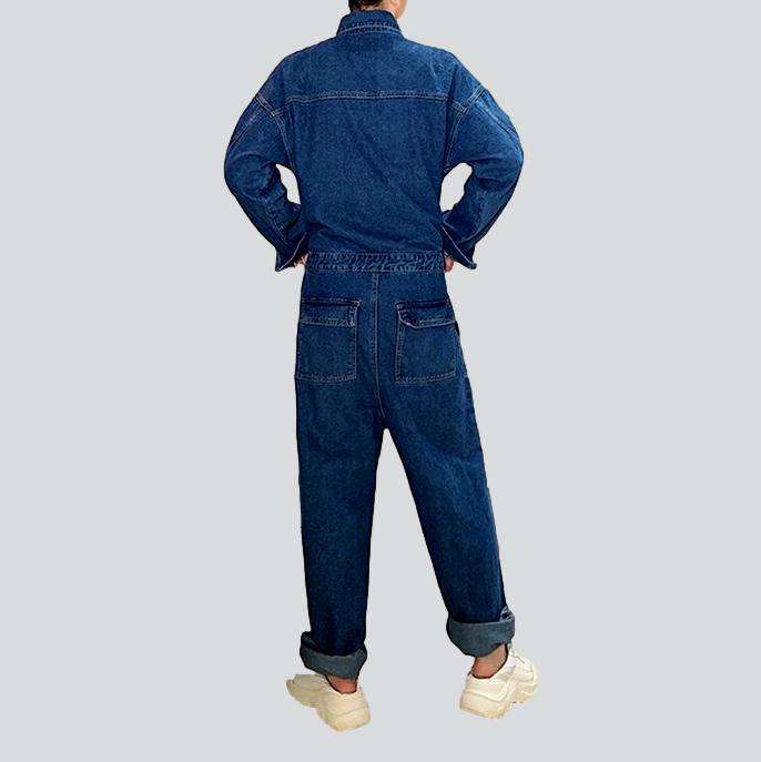 Long sleeve men denim overall