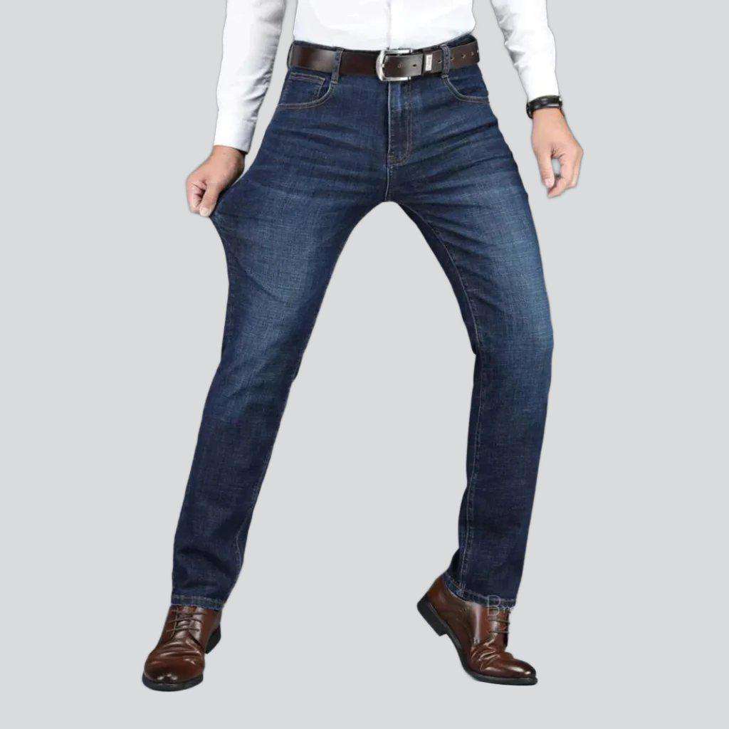 Business casual dark men jeans