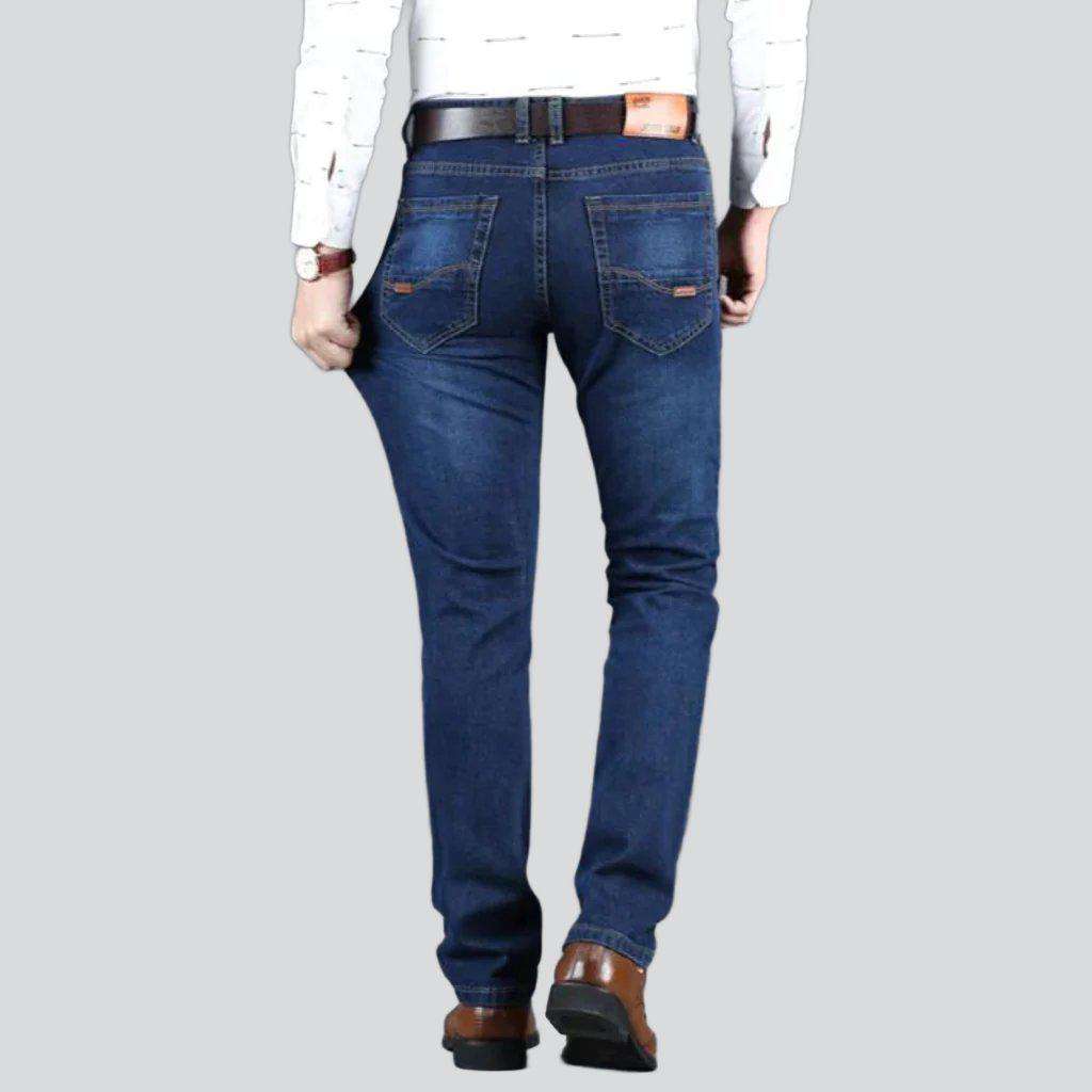 Dunkle Slim Stretch-Herrenjeans