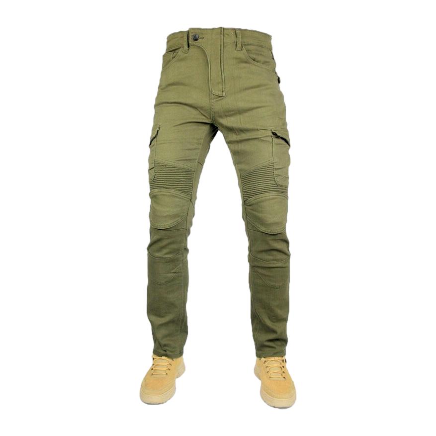 Pantalones vaqueros cargo ajustados de estilo motero