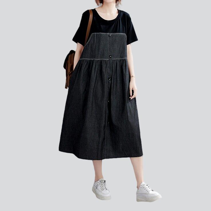 Thin loose streetwear denim dress