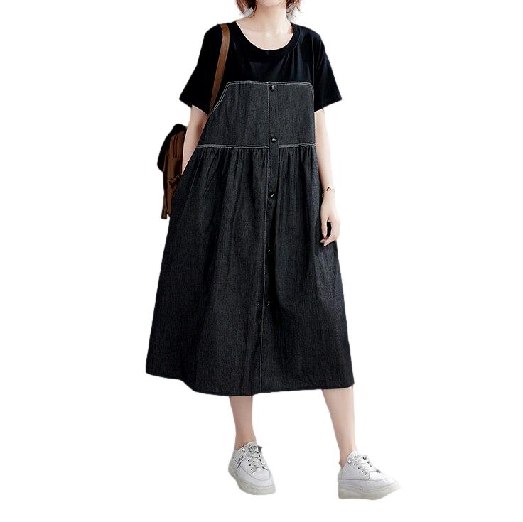 Thin loose streetwear denim dress