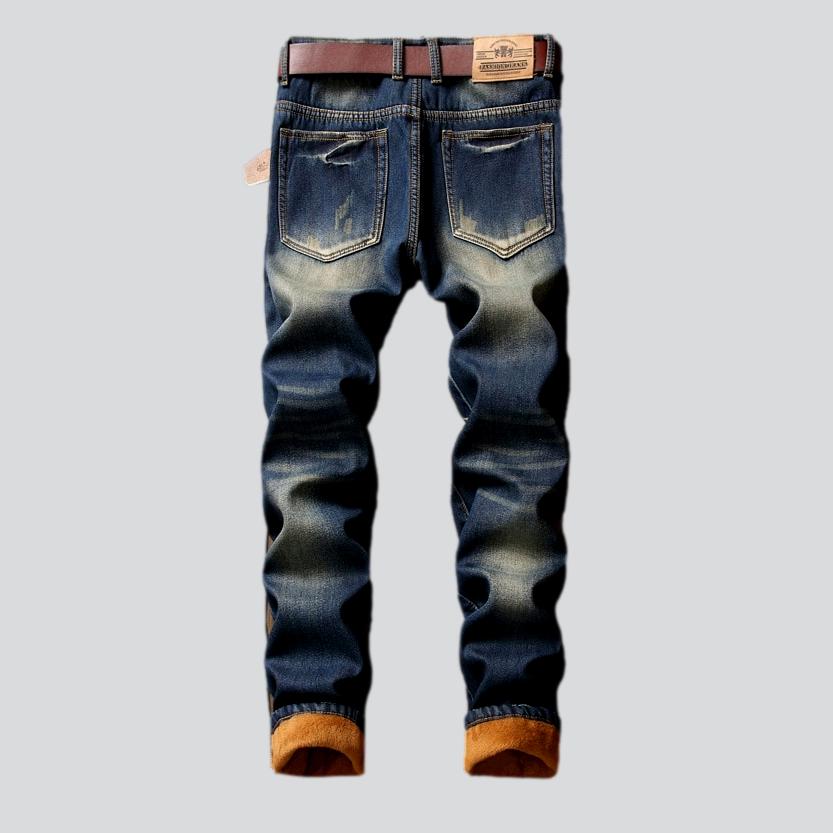 Patchwork zerrissene Winterjeans für Herren