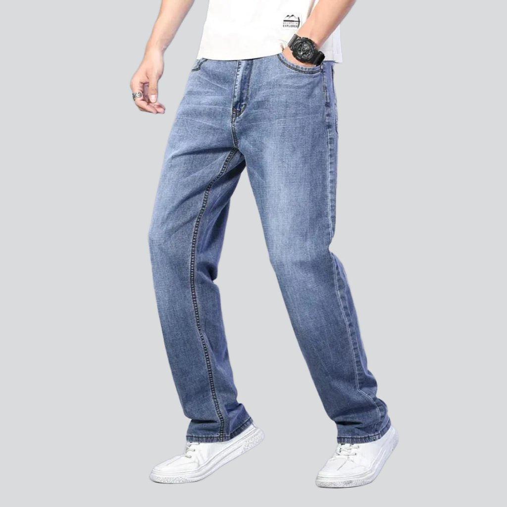 Straight-cut stretchy men jeans