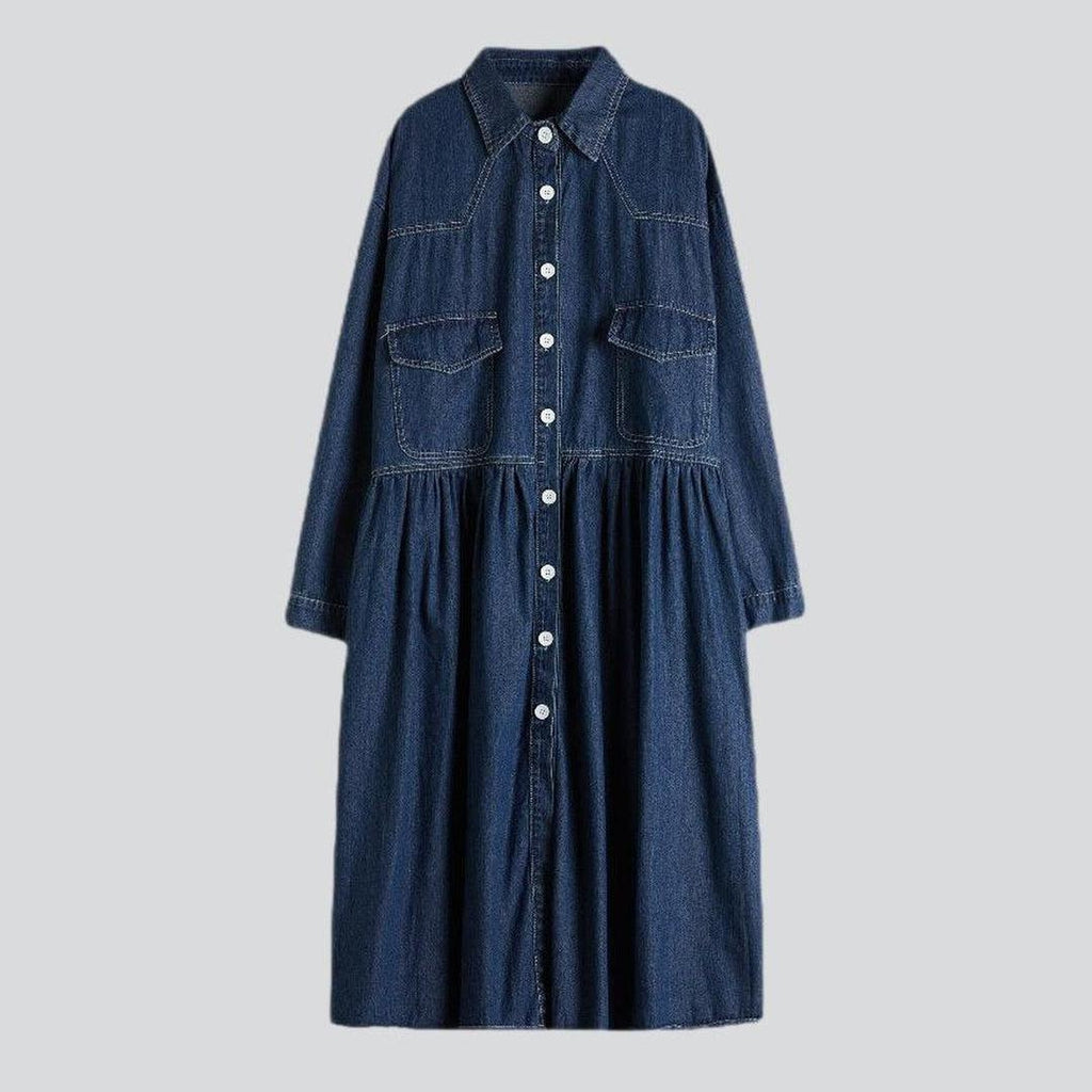 Oversized women denim dress