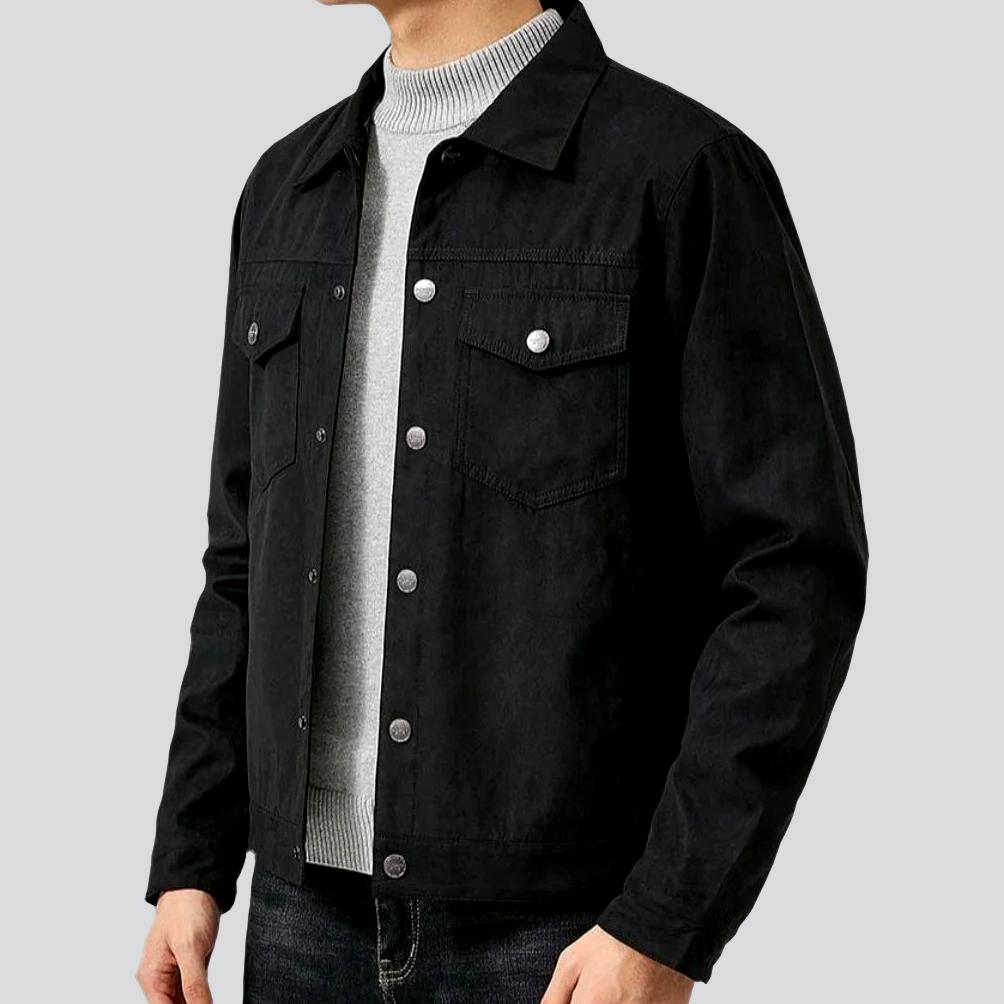 Color slim biker men jean jacket