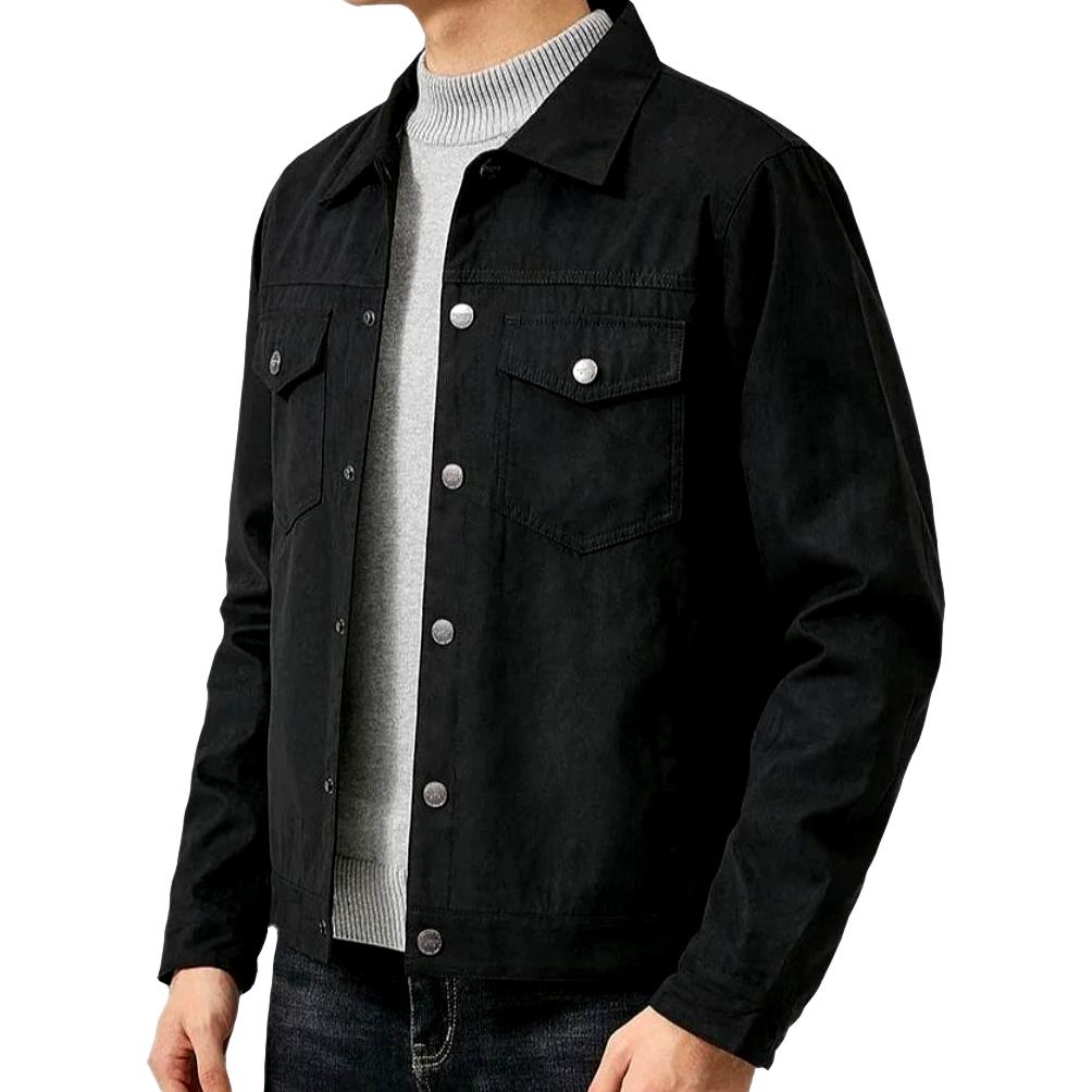 Color slim biker men jean jacket