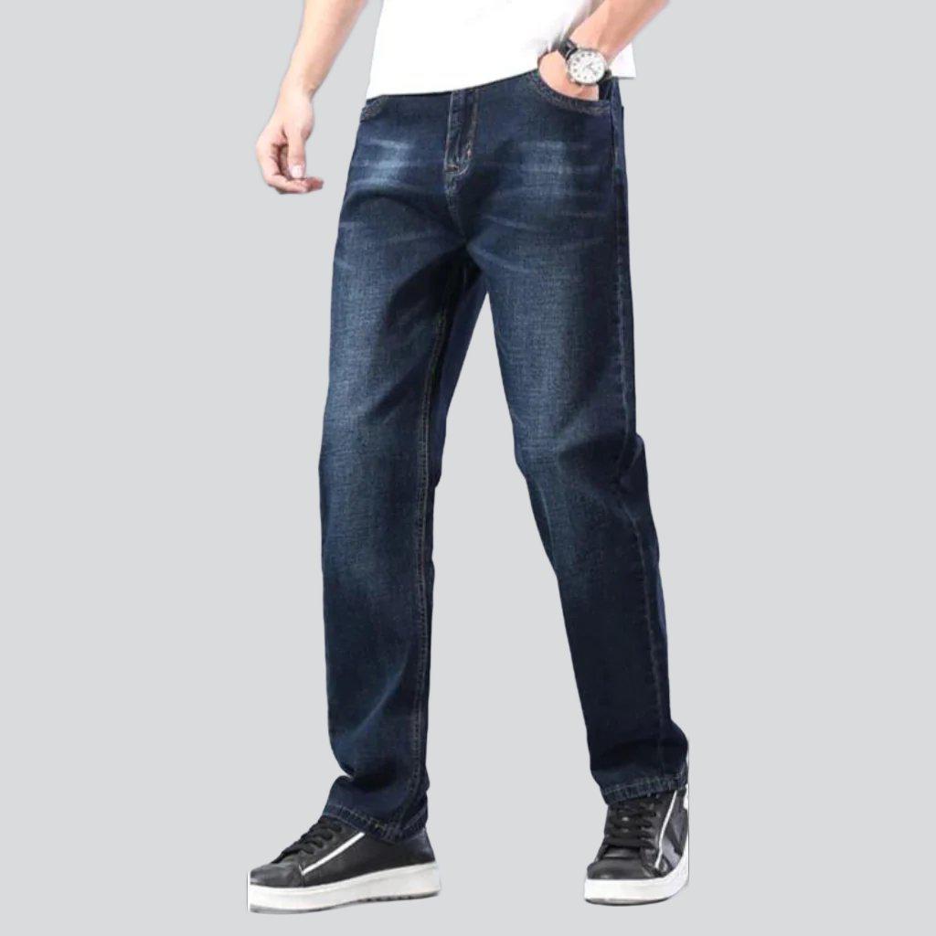 Dünne Stretch-Straight-Herrenjeans