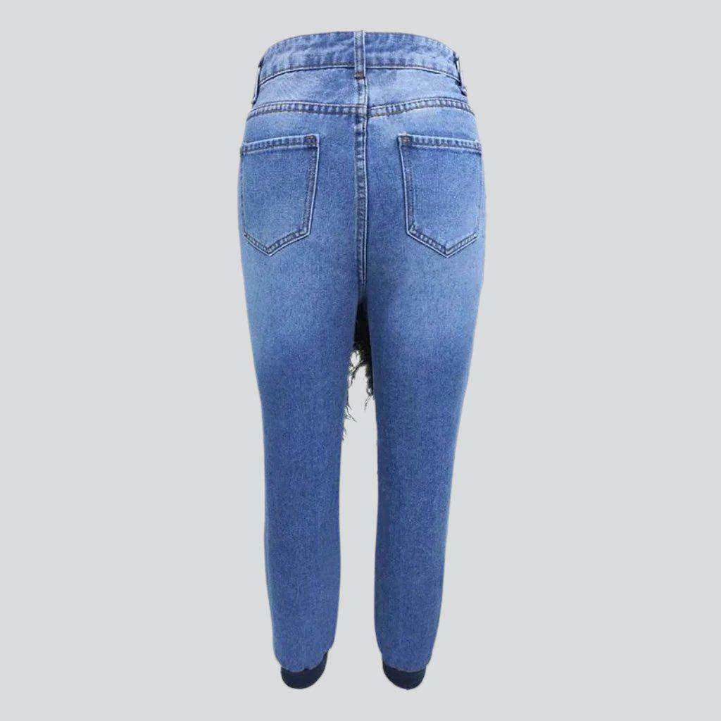 Layered women denim joggers