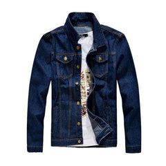 Casual slim men denim jacket