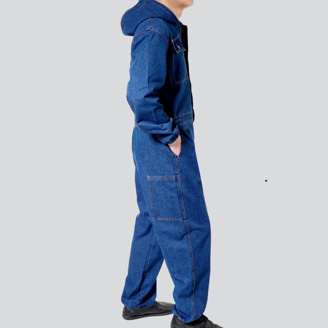 Workwear men blue jeans overall