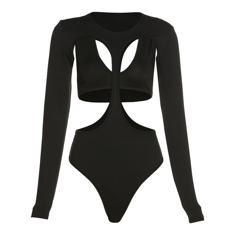 Star Power Cut Out Long Sleeve Bodysuit