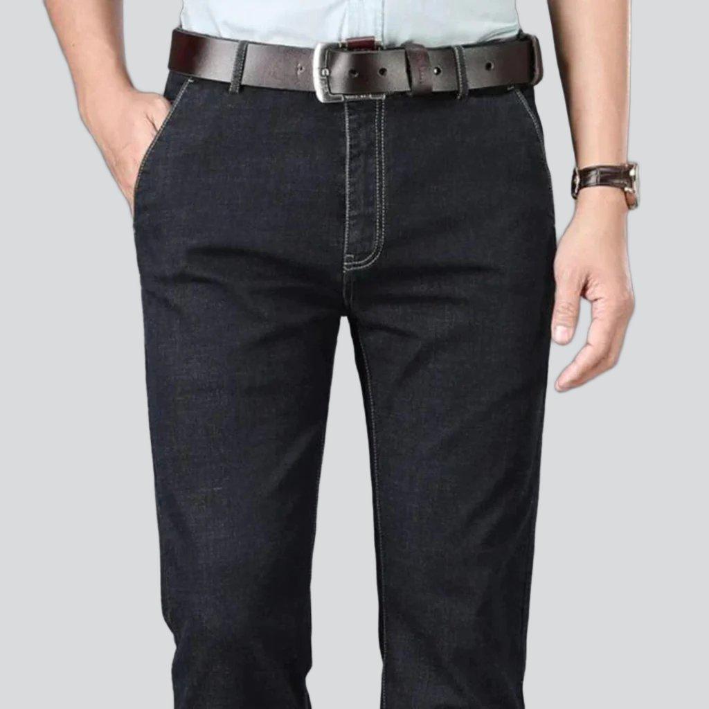 Thin business jeans for men