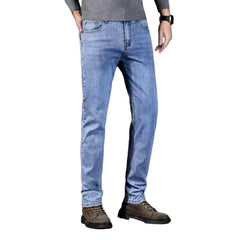 Elastische Straight-Fit-Jeans für Herren