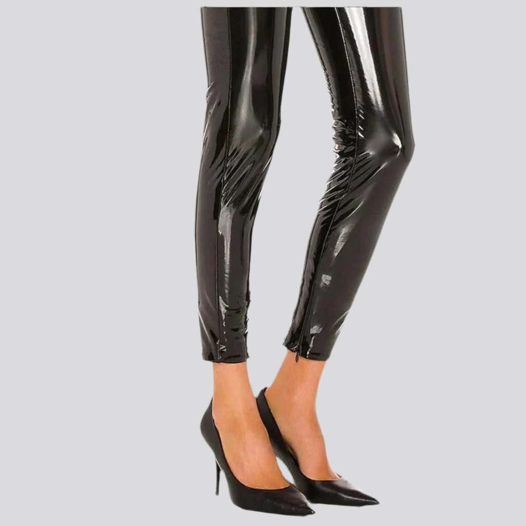 Latex skinny women jeans pants