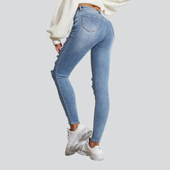 Distressed skinny women jeans