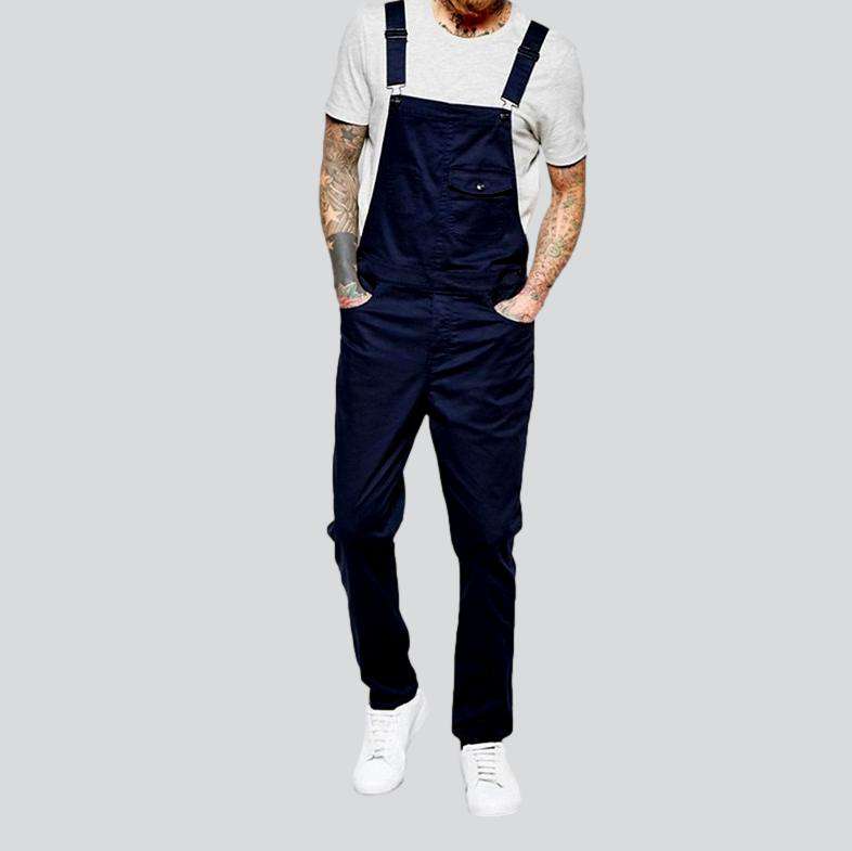 Color fashion men denim jumpsuit