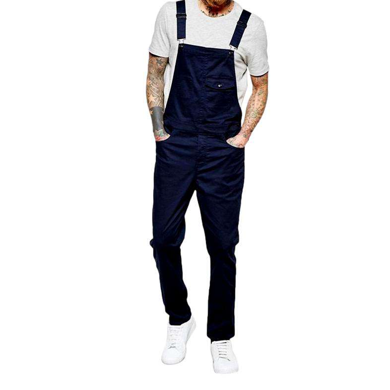 Color fashion men denim jumpsuit