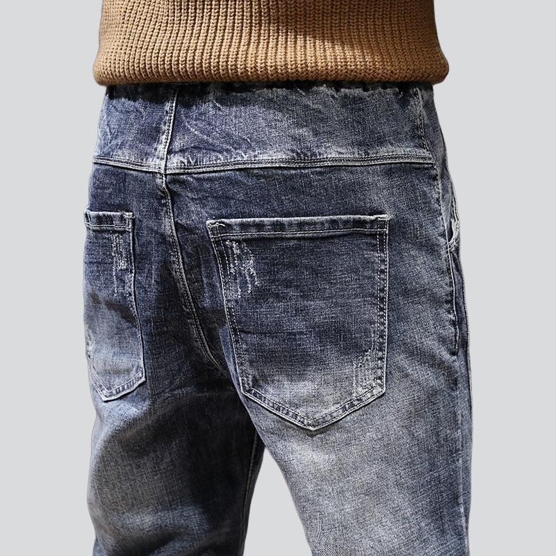 Vintage blaue Jeans-Jogginghose für Herren