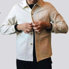 Chaqueta vaquera retro monocromática para hombre