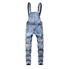 Schmaler Distressed-Jeans-Jumpsuit für Herren