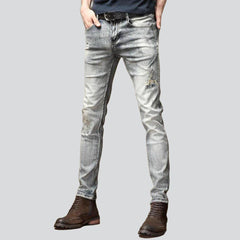 Vintage wash trendy men jeans