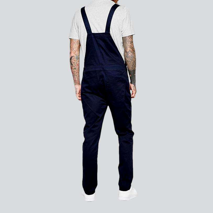 Color fashion men denim jumpsuit