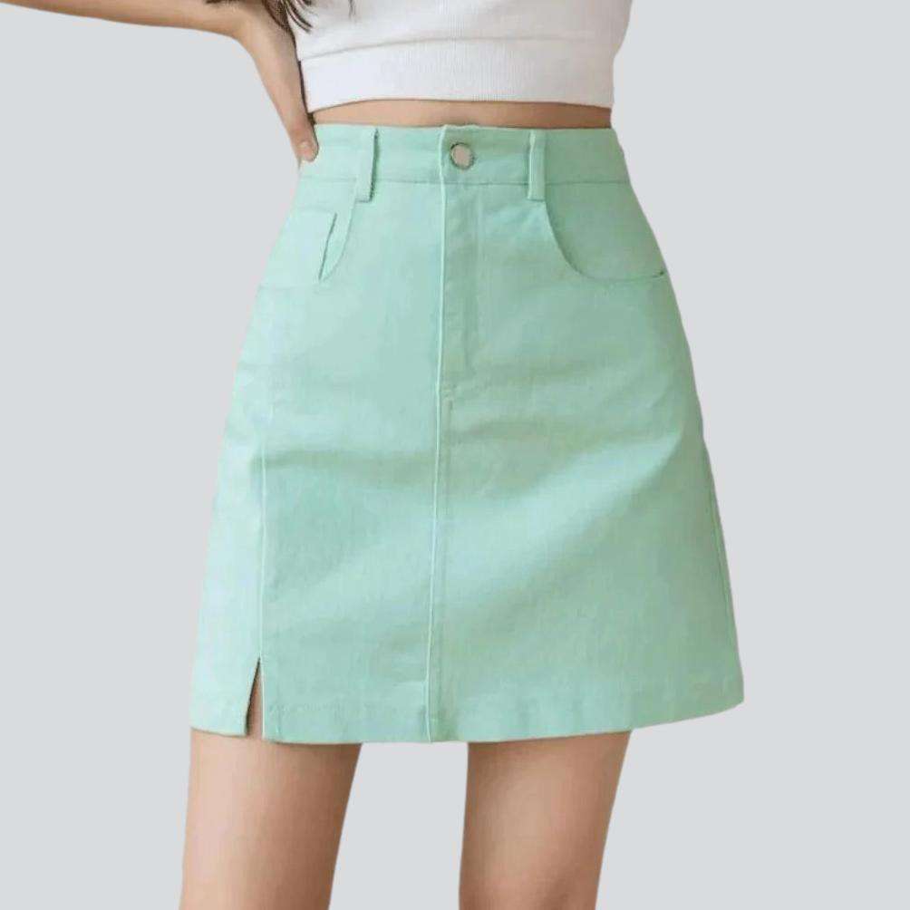 Schicker lässiger Mini-Jeans-Skort