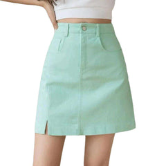 Schicker lässiger Mini-Jeans-Skort