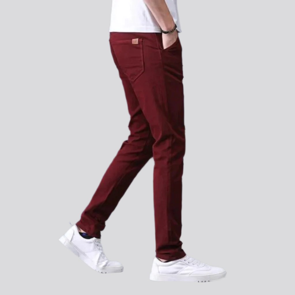 Slim men denim pants