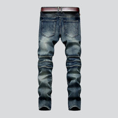 Vintage blaue Herren Bikerjeans