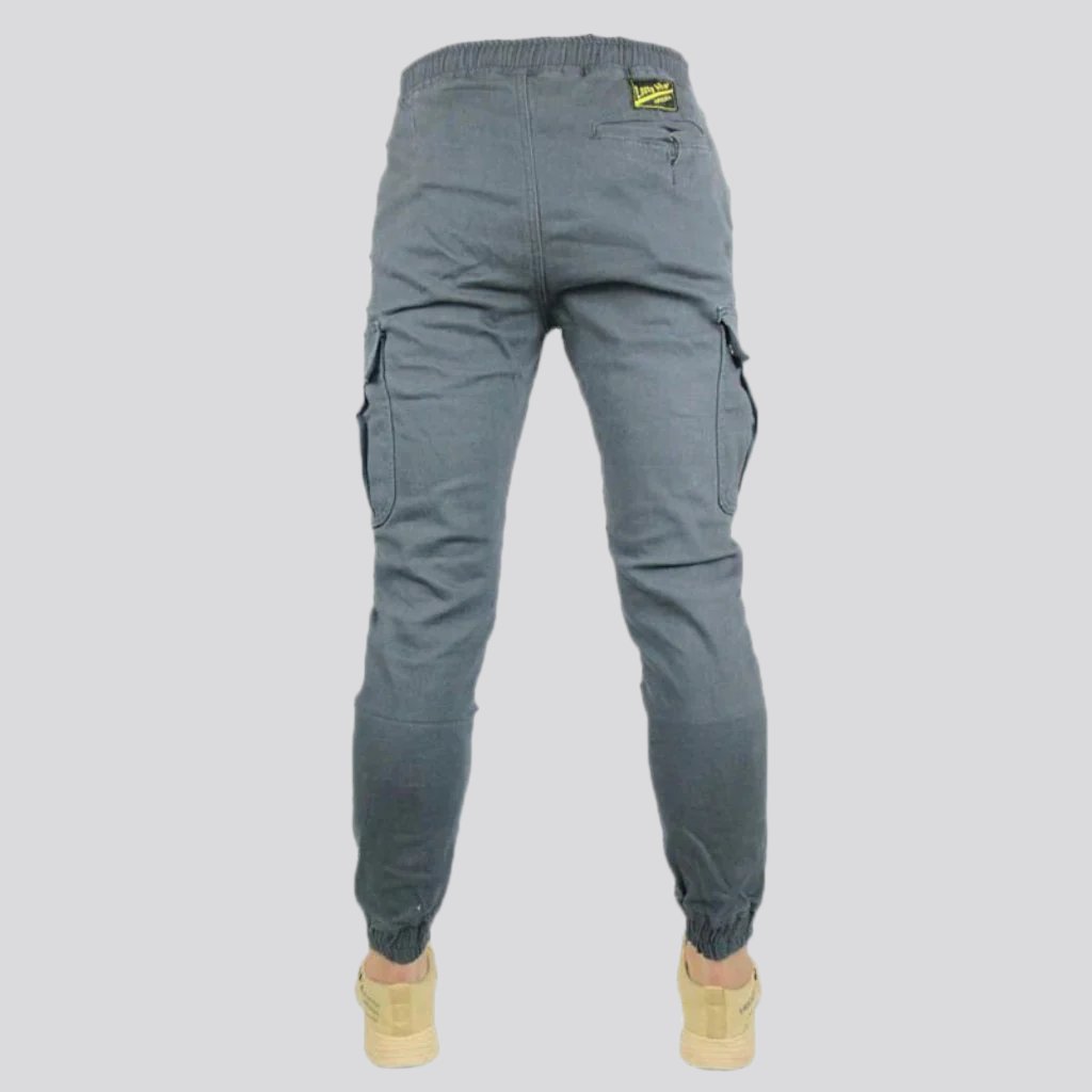 Pantalones vaqueros de motociclista de cintura media para hombre