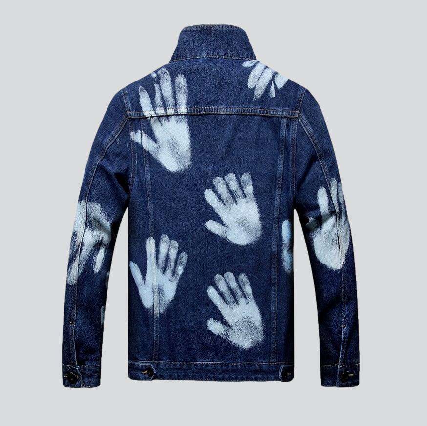 Handbemalte Jeansjacke für Herren