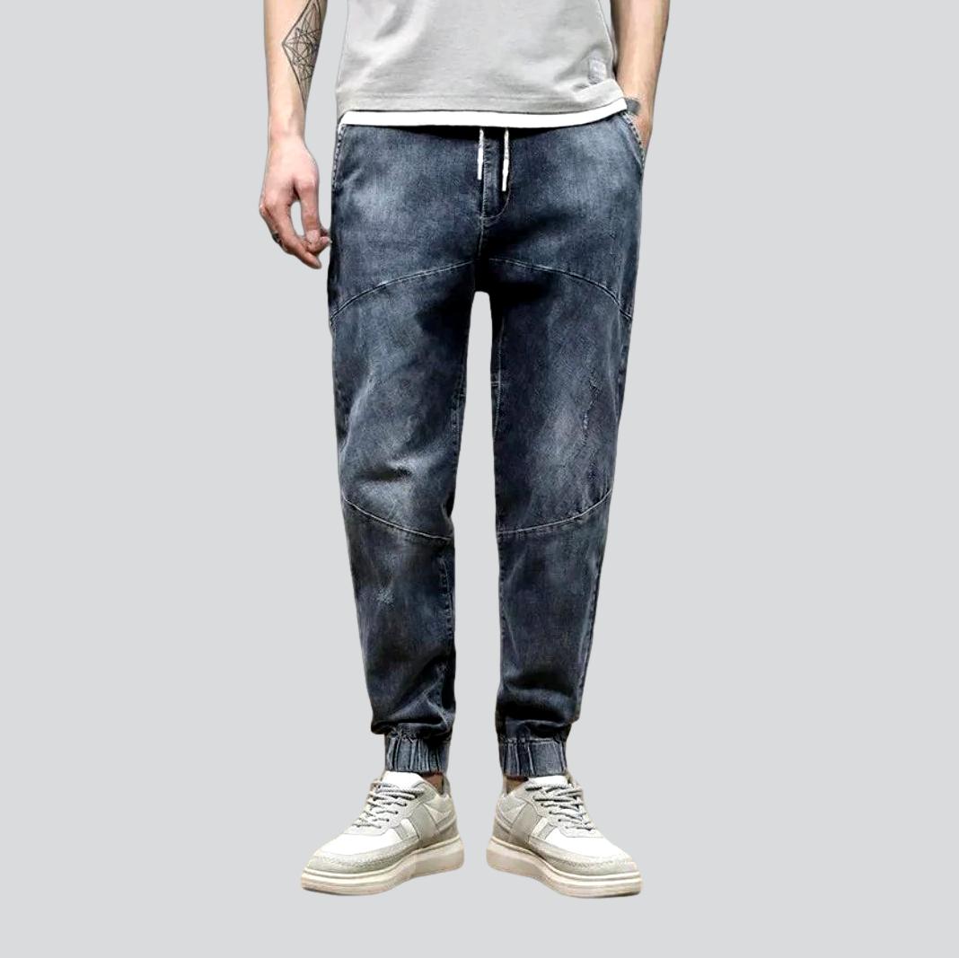 Urban denim joggers for men