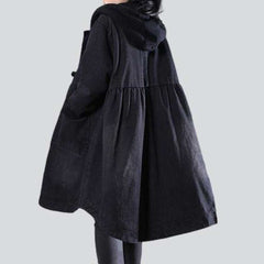 Black autumn women denim coat