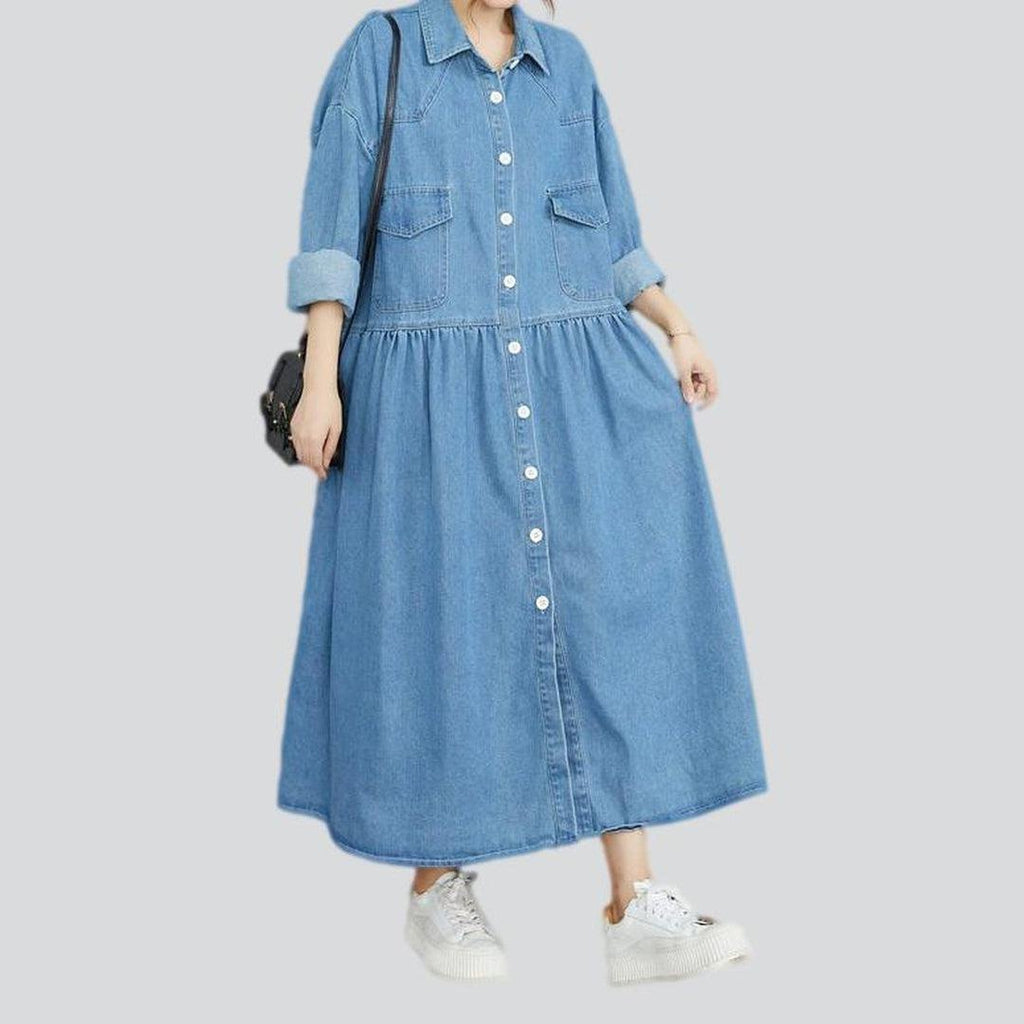 Oversized women denim dress