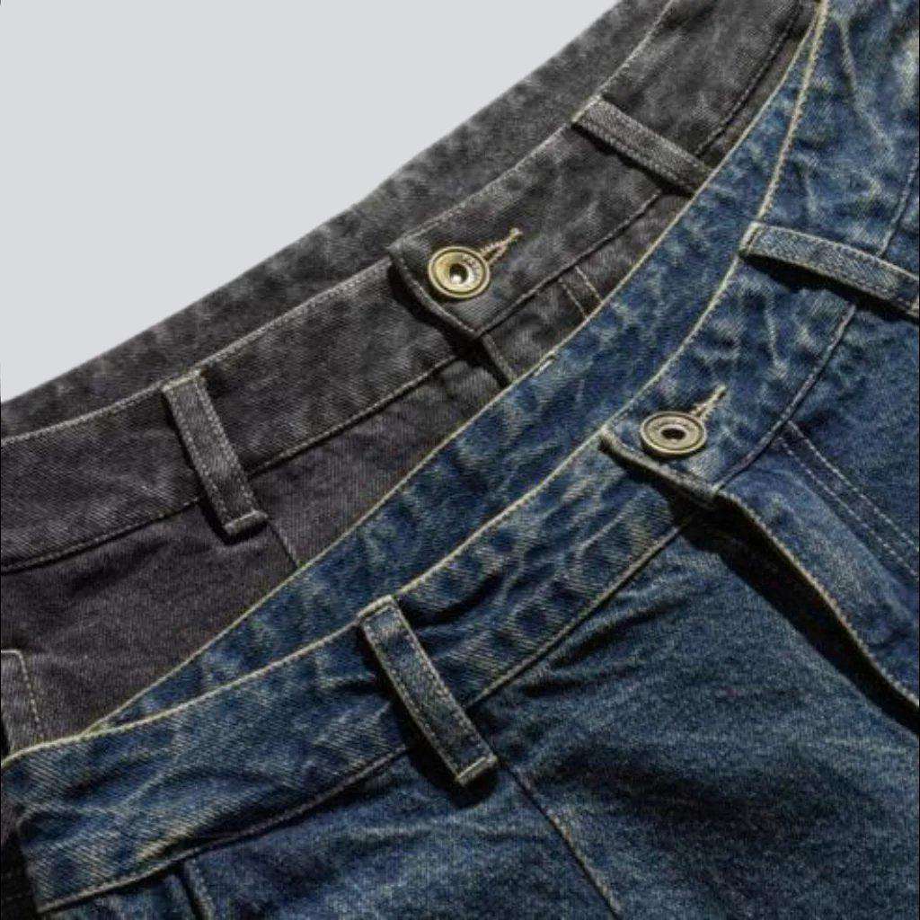 Diagonal pocket vintage men jeans