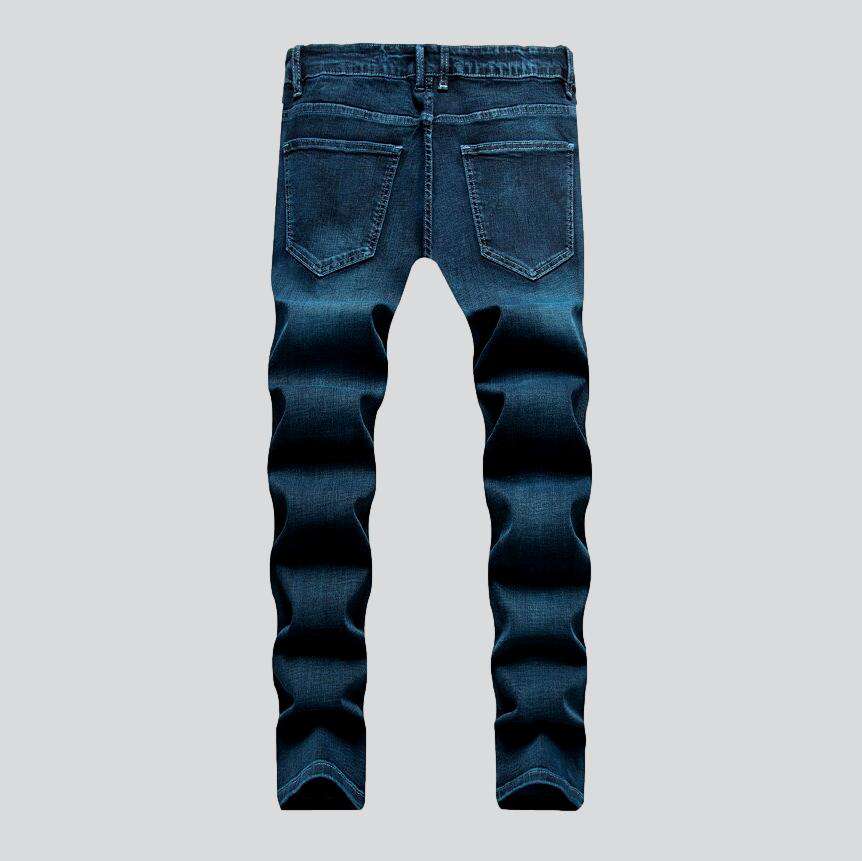 Elektrisch blaue zerrissene Jeans für Herren