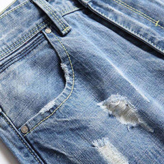 Bestickte zerrissene Jeans für Herren