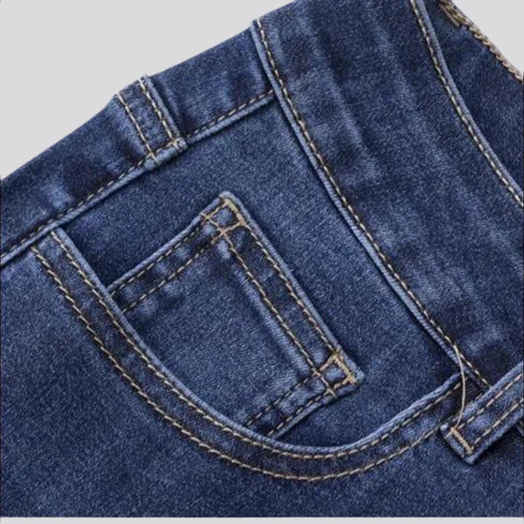 High-waist sanded jeans for women