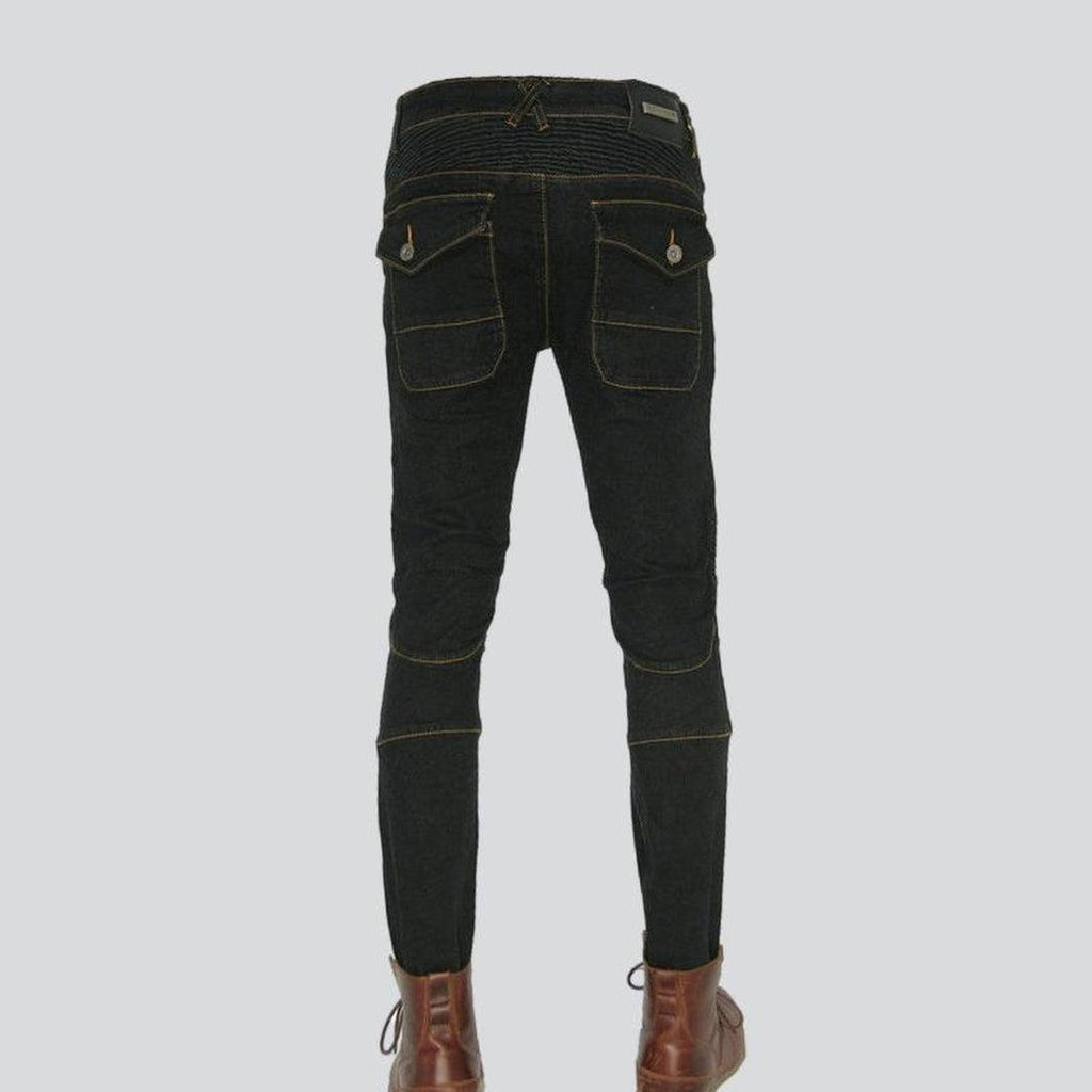 Skinny men biker jeans