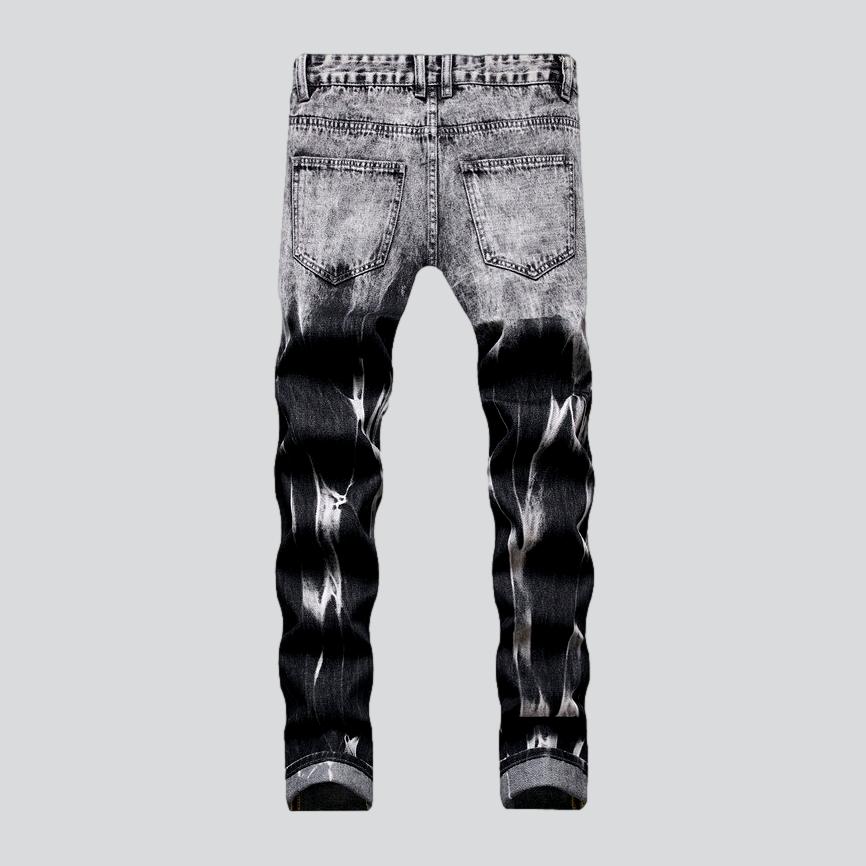 Urban mid-waisted men jeans