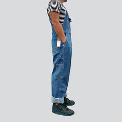 Unrubbed men denim dungaree