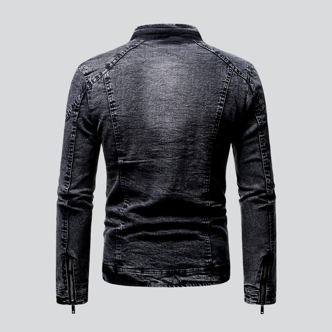 Winter Herren Moto Jeansjacke