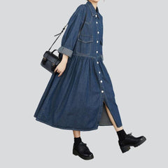 Oversized women denim dress