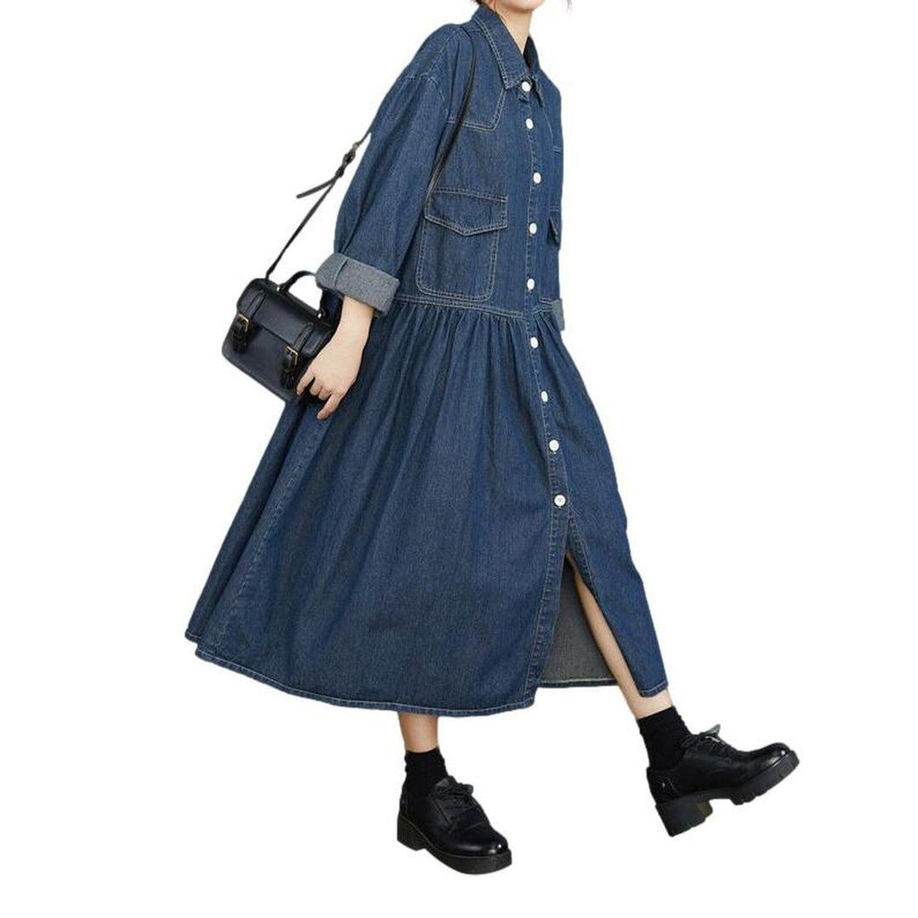 Oversized women denim dress