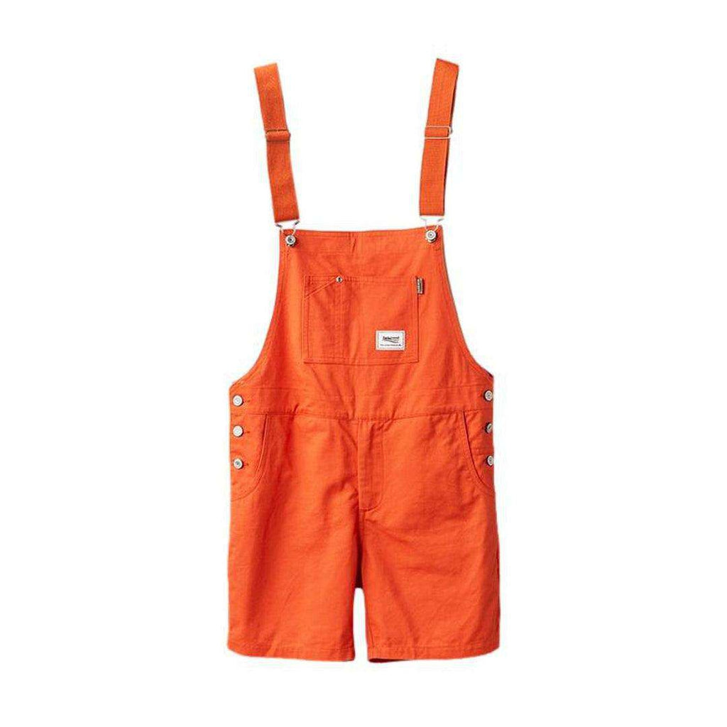 Color denim men overall shorts