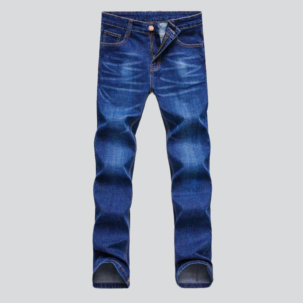 Slim whiskered jeans for men