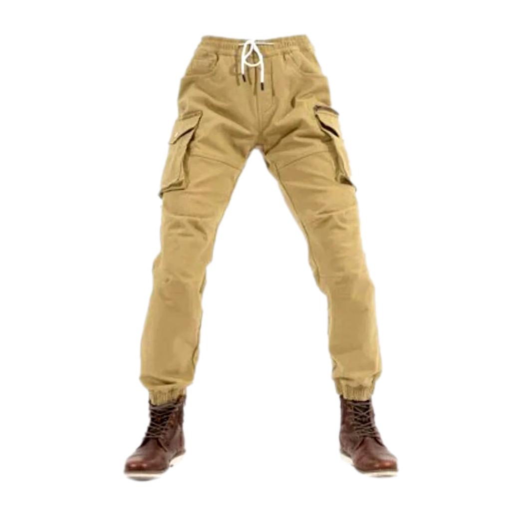 Cargo protective riding denim pants for men