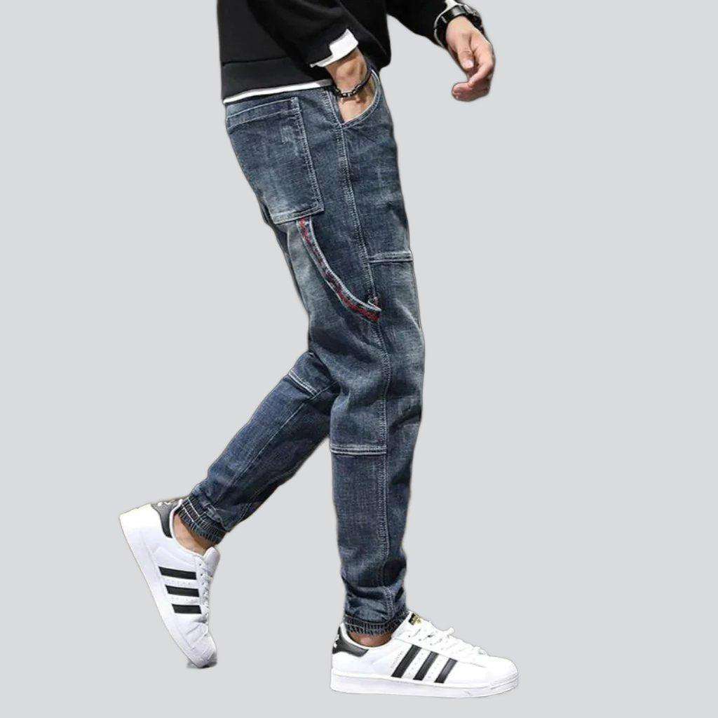 Denim joggers with hammer loop